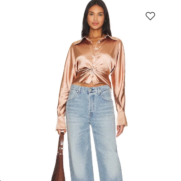 Song of Style Mila Blouse in Fawn Brown, Size: M - Picture 4 of 9